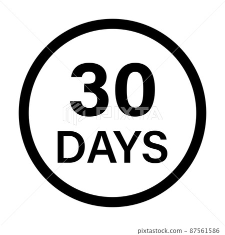 30 days money back warranty icon vector for graphic design, logo, website, social media, mobile app, UI illustration 30 days money back warranty icon vector for graphic design, logo, website, social media, mobile app, UI illustration 87561586
