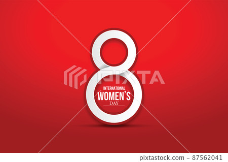 March 8. International Women's Day greeting card paper cut for your design. vector illustration March 8. International Women's Day greeting card paper cut for your design. vector illustration 87562041