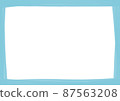 Light blue watercolor hand-painted frame 87563208