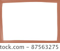Brown paint hand drawn frame 87563275