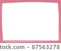 Pink paint hand drawn frame 87563278