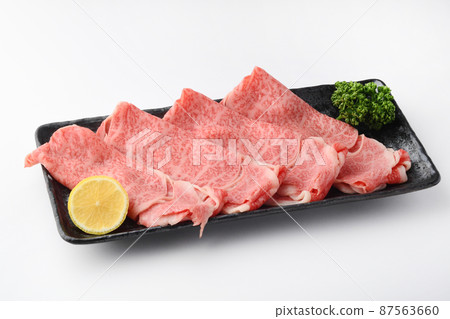 Beef sukiyaki marbled Beef sukiyaki marbled 87563660