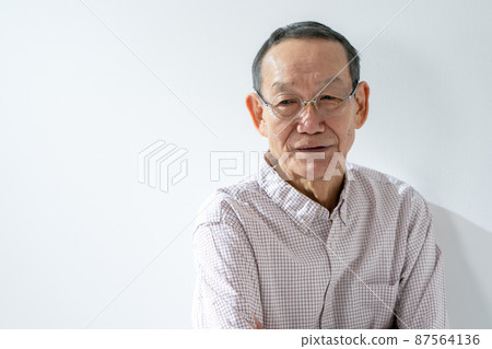 雙臂交叉的高級男性肖像 雙臂交叉的高級男性肖像 87564136