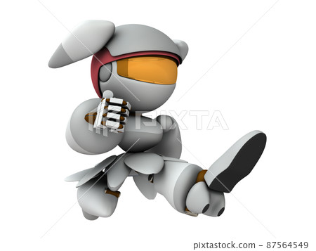 A female robot that runs with a large stride. Energetic and strong vitality. 87564549