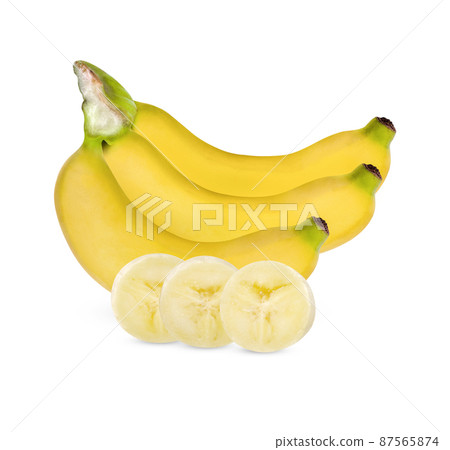 Fresh banana isolated on white background Fresh banana isolated on white background 87565874