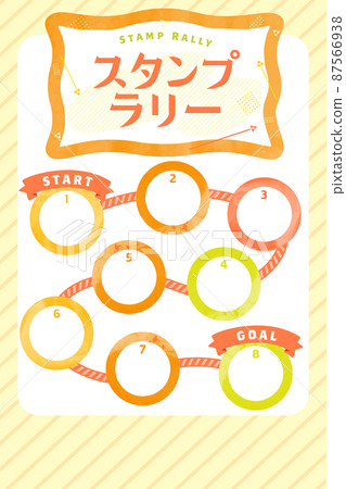 春季彩色郵票集會安裝矢量插圖集 87566938