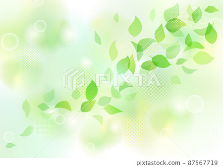 Watercolor handwritten fresh green frame background 87567719