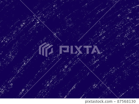 Abstract art background navy blue color with chalk white lines. Indigo shabby scratched pattern backdrop. 87568130