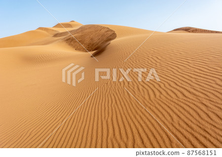 Erg Chebbi, sand desert of Merzouga, southeast of Morocco. Popular destination for travellers. Erg Chebbi, sand desert of Merzouga, southeast of Morocco. Popular destination for travellers. 87568151