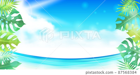Fresh green sea leaves background 87568384