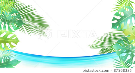 Fresh green sea leaves background 87568385