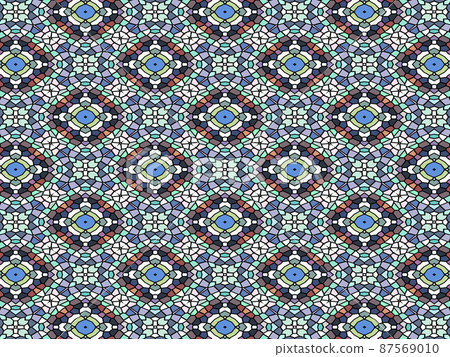 Continuous geometric pattern Continuous geometric pattern 87569010