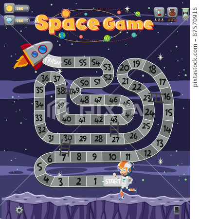 Space maze puzzle game template 87570918