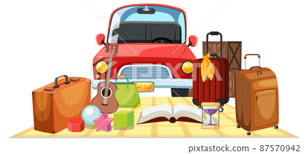 Flea market concept with second hand clothes shop 87570942