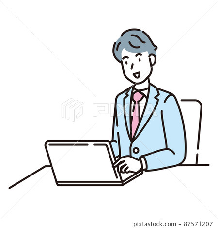 Person illustration line drawing Person illustration line drawing 87571207