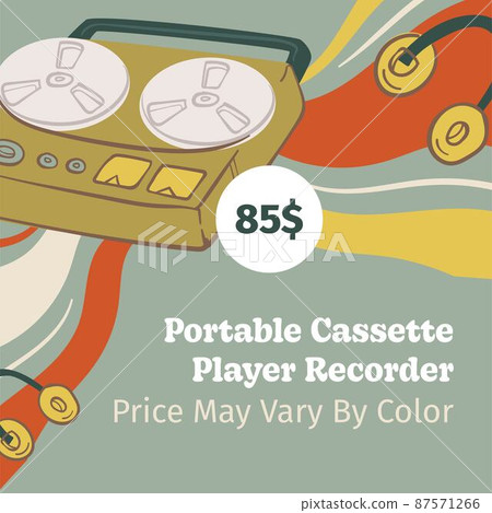 Portable cassete player, price may vary by color 87571266