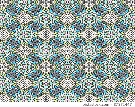 Continuous geometric pattern Continuous geometric pattern 87571447