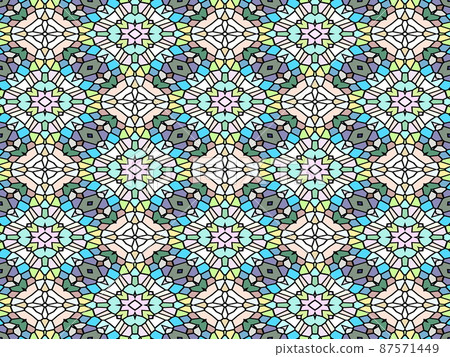 Continuous geometric pattern Continuous geometric pattern 87571449