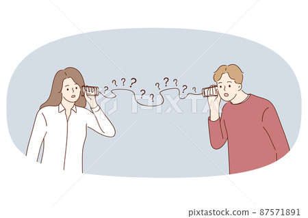 Misunderstanding and problems in communication concept. 87571891