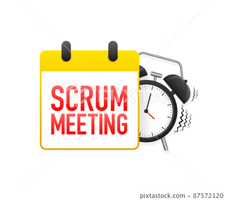 Scrum meeting, great design for any purposes. Vector graphic. Business icon. Vector illustration Scrum meeting, great design for any purposes. Vector graphic. Business icon. Vector illustration 87572120