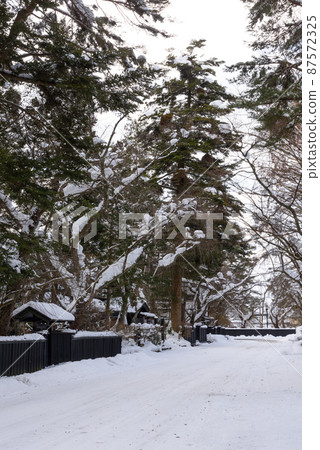 角館武士住宅的雪妝 87572325