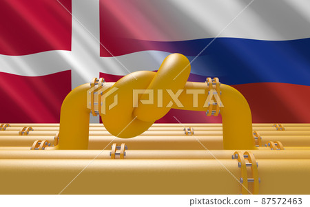 Energy sanctions against Russia. Conceptual 3D illustration Energy sanctions against Russia. Conceptual 3D illustration 87572463