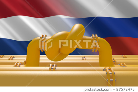 Energy sanctions against Russia. Conceptual 3D illustration Energy sanctions against Russia. Conceptual 3D illustration 87572473