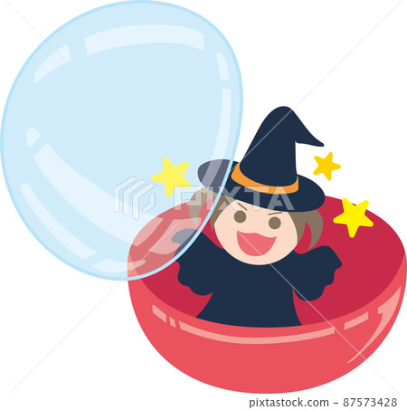扭蛋膠囊半開的小女巫和明星 87573428