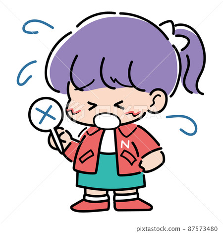 拿著丸子鈔票的精美圖片紀念品風格的女孩 87573480