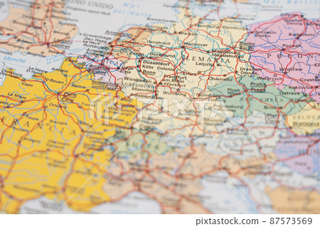 political map of central europe, centered on germany 87573569