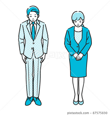 男女鞠躬 87575830