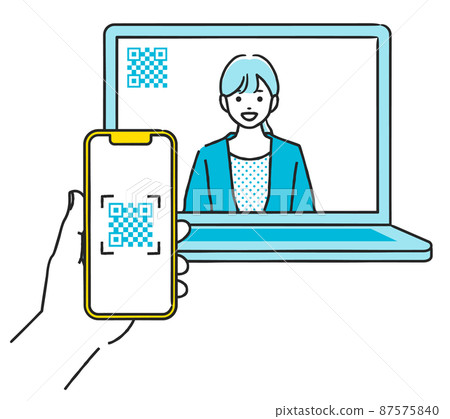 Online business card exchange (QR code) 87575840