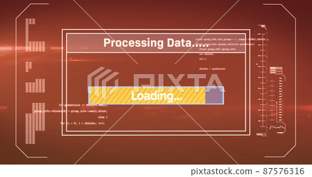 Image of data processing with loading bar on... - Stock Illustration ...