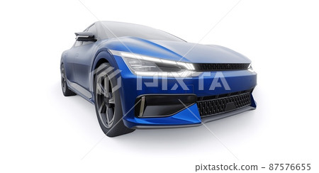 Newest electric family crossover (SUV) for the city. 3d illustration. Newest electric family crossover (SUV) for the city. 3d illustration. 87576655