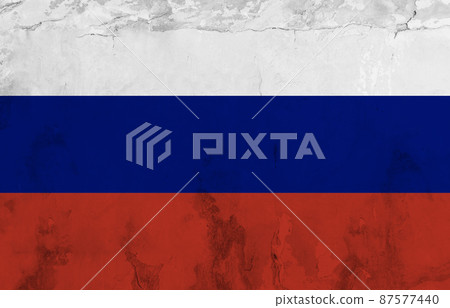 Full frame shot of russian flag on wall 87577440