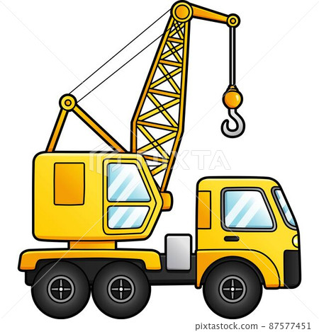 Crane Cartoon Clipart Colored Illustration 87577451