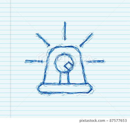 Special police flasher sketch. emergency icon. Vector stock illustration. Special police flasher sketch. emergency icon. Vector stock illustration. 87577653