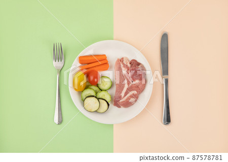 vegetarian and vegan food creative concept vegetarian and vegan food creative concept 87578781