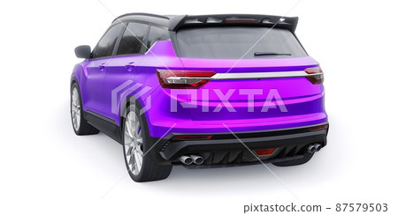 sports compact car SUV. 3d render illustrration 87579503