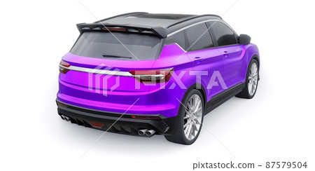 sports compact car SUV. 3d render illustrration sports compact car SUV. 3d render illustrration 87579504