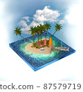 beautiful tropical Beach Vacation travel and vacation 87579719