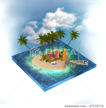 beautiful tropical Beach Vacation travel and vacation 87579719