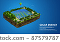 Solar panels green energy plantation 87579787