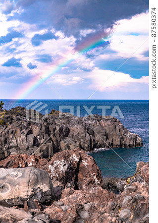 《Shizuoka Prefecture》 Jogasaki Coast ・ Rainbow over the sea 87580374