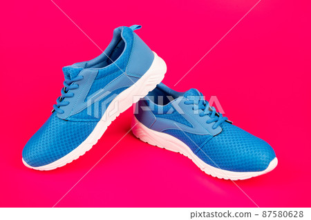 shopping concept. footwear for training. athletic footgear for running. 87580628