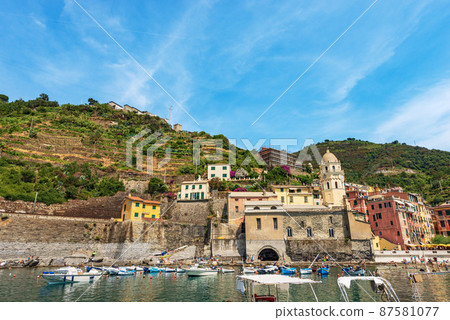 Port of the Ancient Vernazza Village - Cinque Terre Liguria Italy Port of the Ancient Vernazza Village - Cinque Terre Liguria Italy 87581077