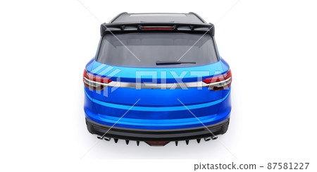 sports compact car SUV. 3d render illustrration sports compact car SUV. 3d render illustrration 87581227