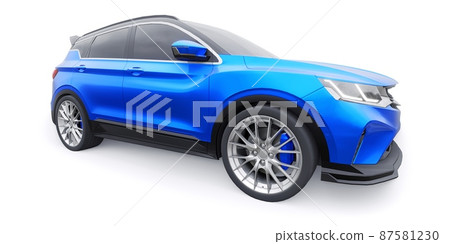 sports compact car SUV. 3d render illustrration 87581230