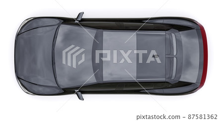 Newest electric family crossover (SUV) for the city. 3d illustration. Newest electric family crossover (SUV) for the city. 3d illustration. 87581362