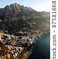 Aerial view of Positano, a little town along Amalfi Coast 87581668